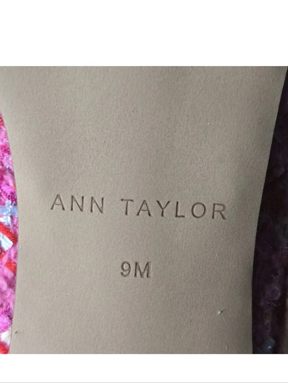 Ann Taylor Womens Pink Charm Tweed Point Toe Azra Pumps Heels Size 9